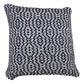 20" Black And White Diamond Cotton Throw Pillow Cover