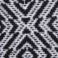 20" Black And White Diamond Cotton Throw Pillow Cover