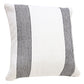20" White And Black Beach Striped Cotton Throw Pillow Cover