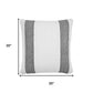 20" White And Black Beach Striped Cotton Throw Pillow Cover