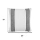 20" White And Black Beach Striped Cotton Throw Pillow Cover