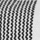 20" White And Black Beach Striped Cotton Throw Pillow Cover