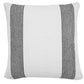 20" White And Black Beach Striped Cotton Throw Pillow Cover