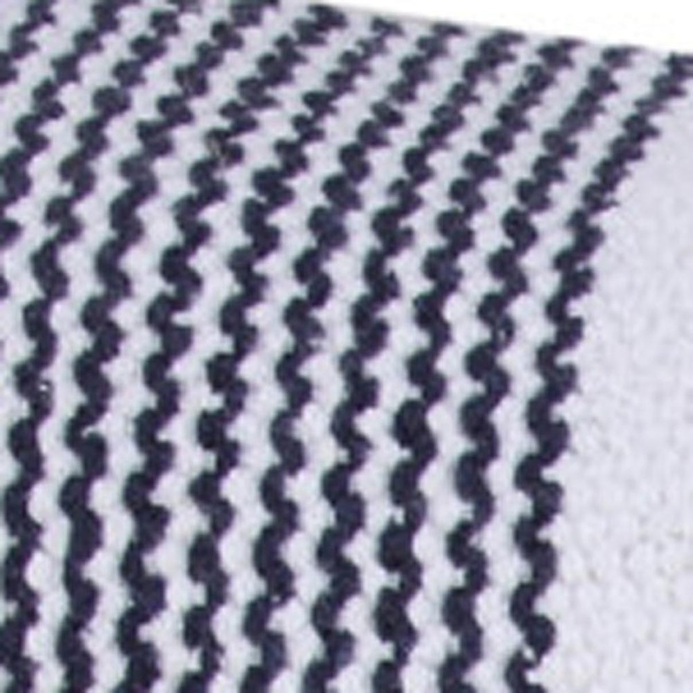 20" Blue And White Beach Striped Cotton Throw Pillow Cover