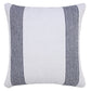 20" Blue And White Beach Striped Cotton Throw Pillow Cover