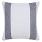 20" Blue And White Beach Striped Cotton Throw Pillow Cover