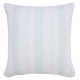 20" Blue And White Beach Striped Cotton Throw Pillow Cover