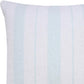 20" Blue And White Beach Striped Cotton Throw Pillow Cover