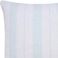 20" Blue And White Beach Striped Cotton Throw Pillow Cover