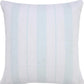 20" Blue And White Beach Striped Cotton Throw Pillow Cover