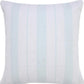 20" Blue And White Beach Striped Cotton Throw Pillow Cover