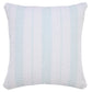 20" Blue And White Beach Striped Cotton Throw Pillow Cover