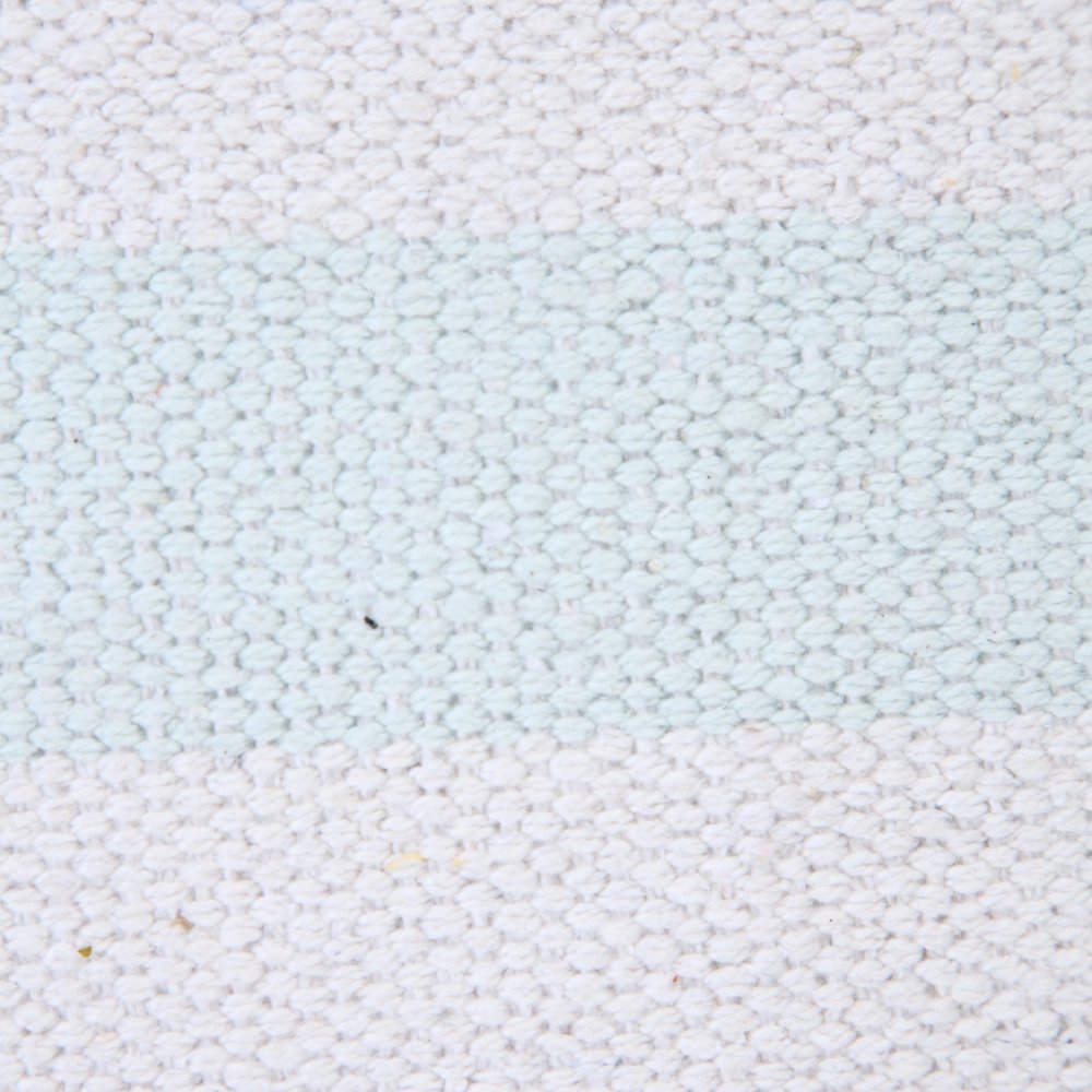 20" Blue And White Beach Striped Cotton Throw Pillow Cover