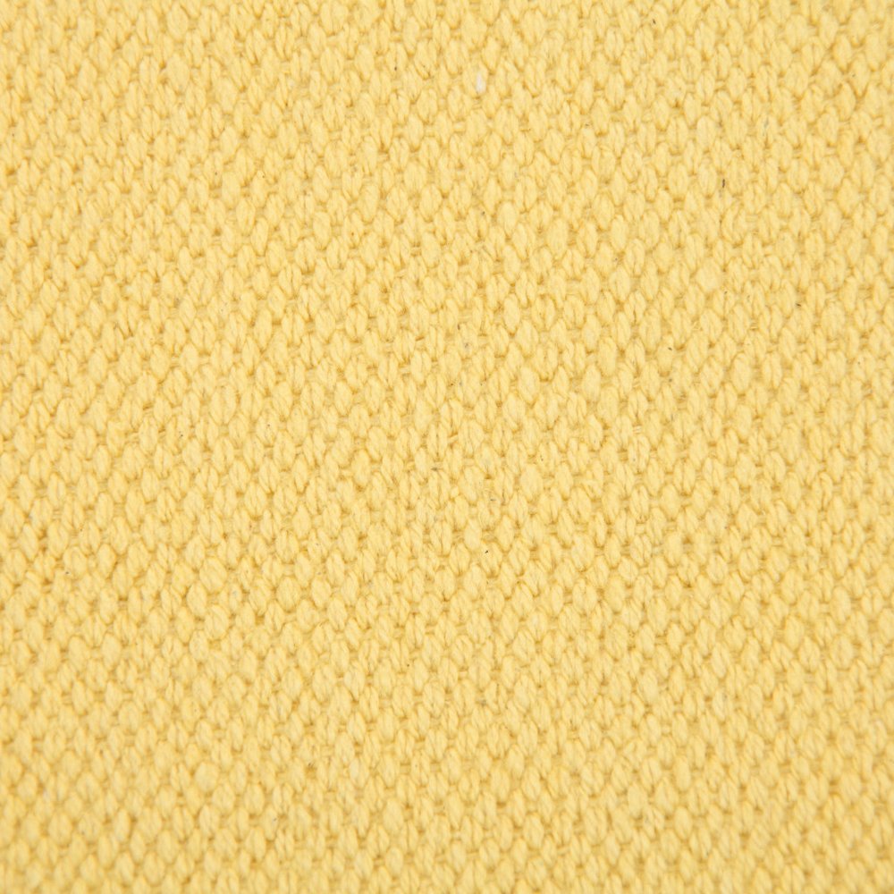 20" Yellow And White Striped Cotton Throw Pillow Cover