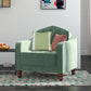 20" Green And White Striped Cotton Throw Pillow Cover