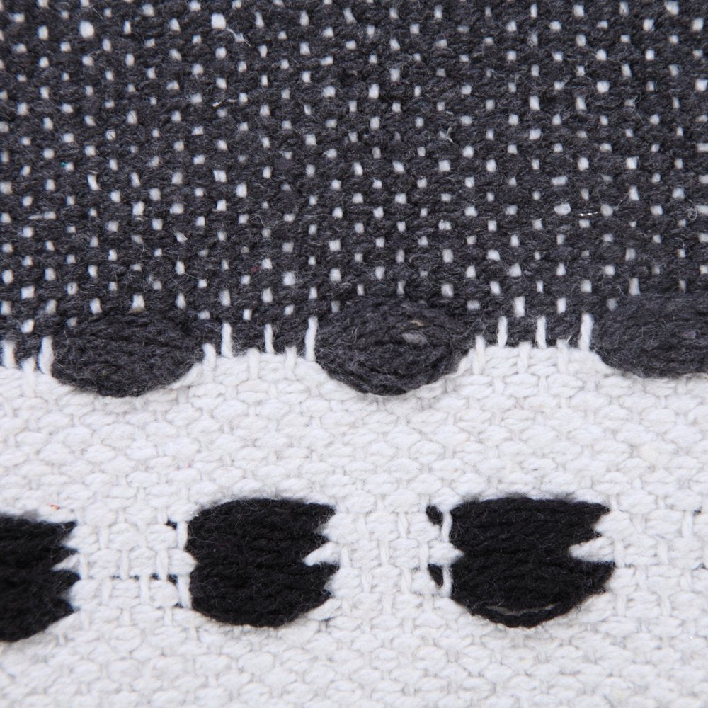 20" Gray And Black Striped Cotton Throw Pillow Cover