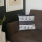 20" Gray And Black Striped Cotton Throw Pillow Cover