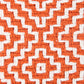 20" Orange And White Diamond Cotton Throw Pillow Cover