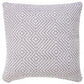 20" Gray And White Diamond Cotton Throw Pillow Cover