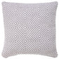 20" Gray And White Diamond Cotton Throw Pillow Cover