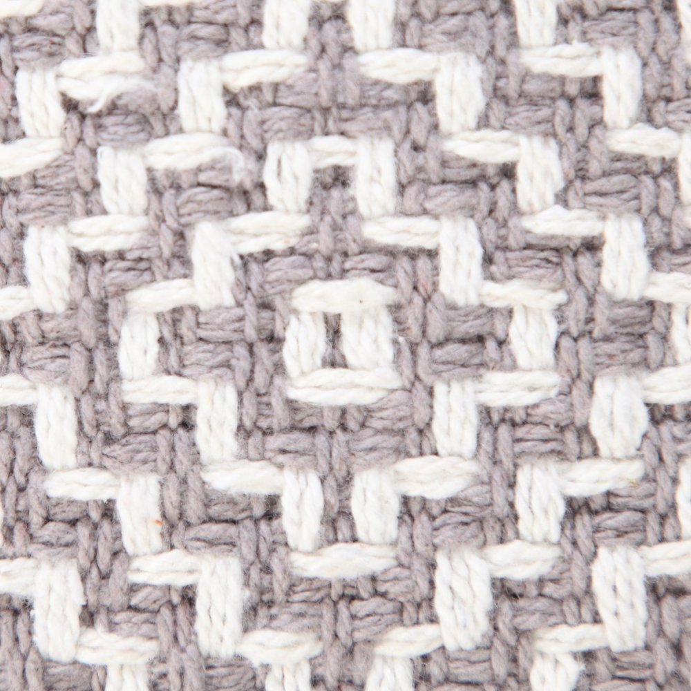 20" Gray And White Diamond Cotton Throw Pillow Cover