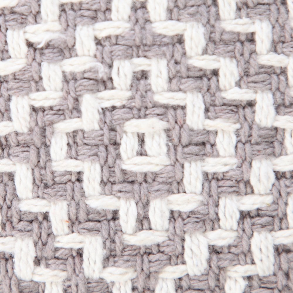 20" Gray And White Diamond Cotton Throw Pillow Cover