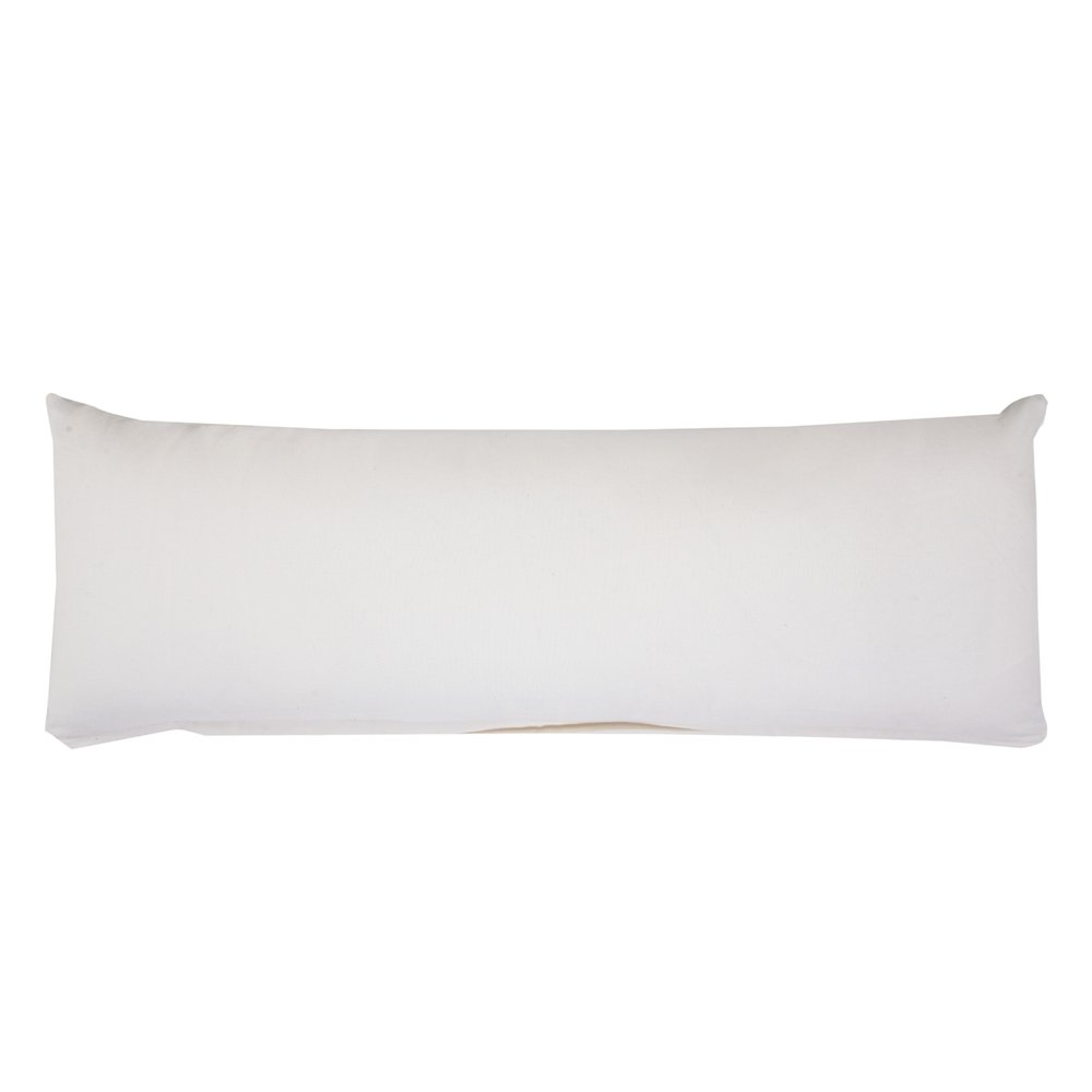 14" X 36" Blue And White Lumbar Geometric Cotton Throw Pillow Cover