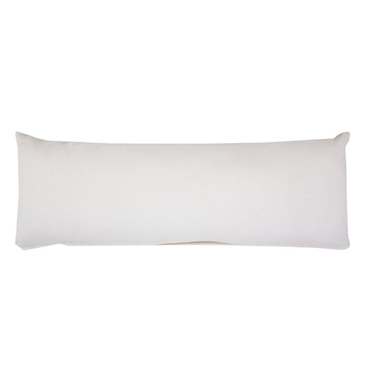14" X 36" Navy Blue And Off White Lumbar Southwestern Cotton Throw Pillow Cover