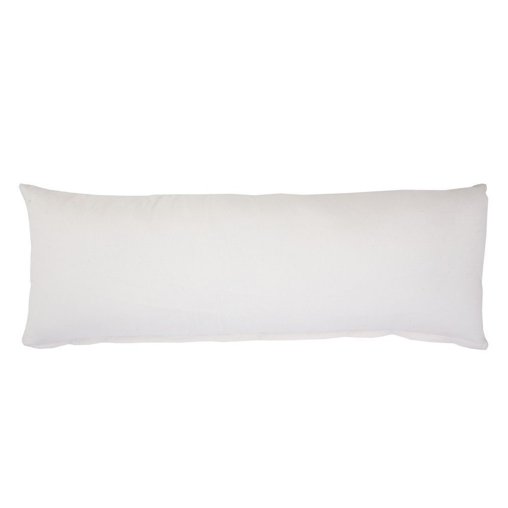 14" X 36" Blue And White Lumbar Damask Cotton Throw Pillow Cover