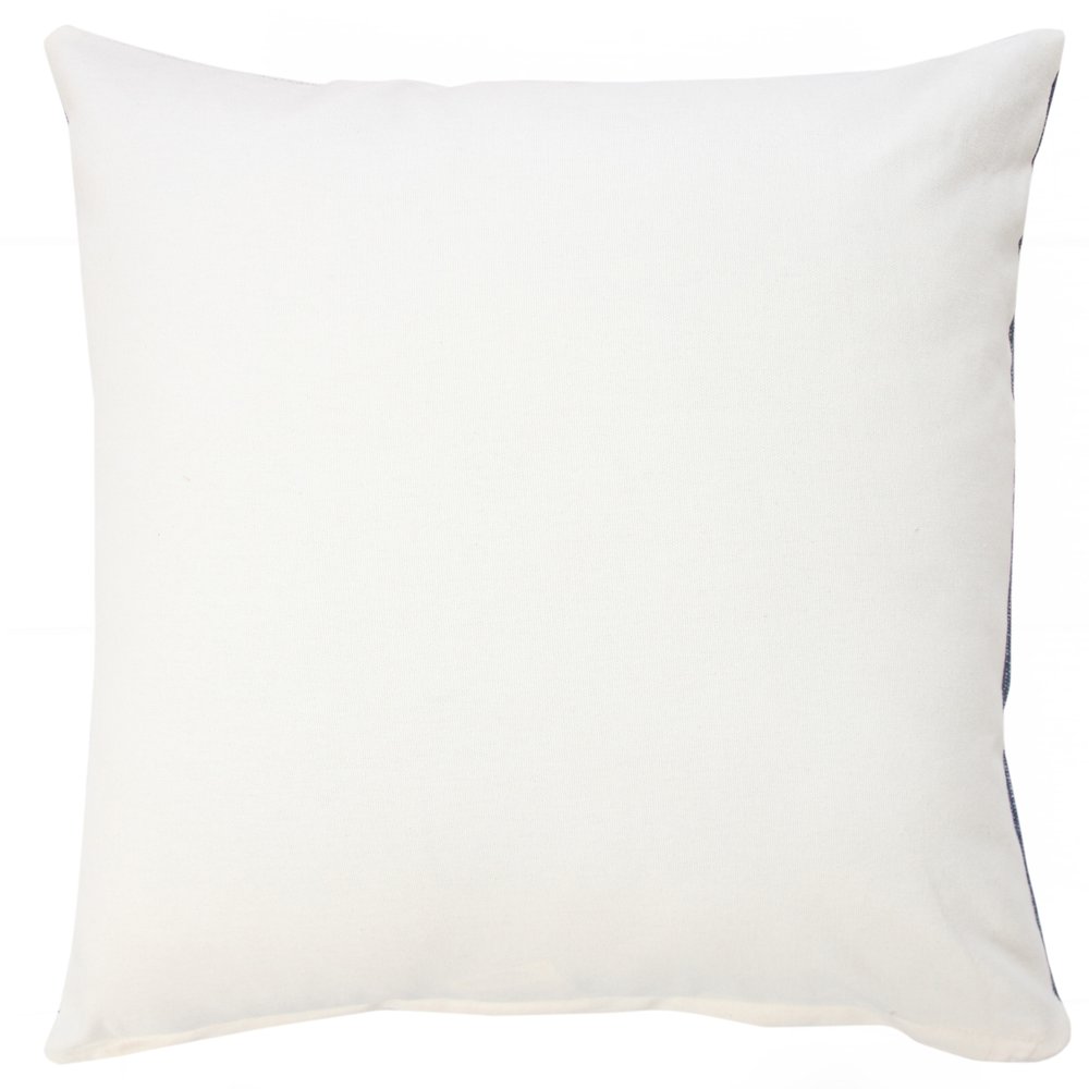 20" Blue And White Damask Cotton Throw Pillow Cover