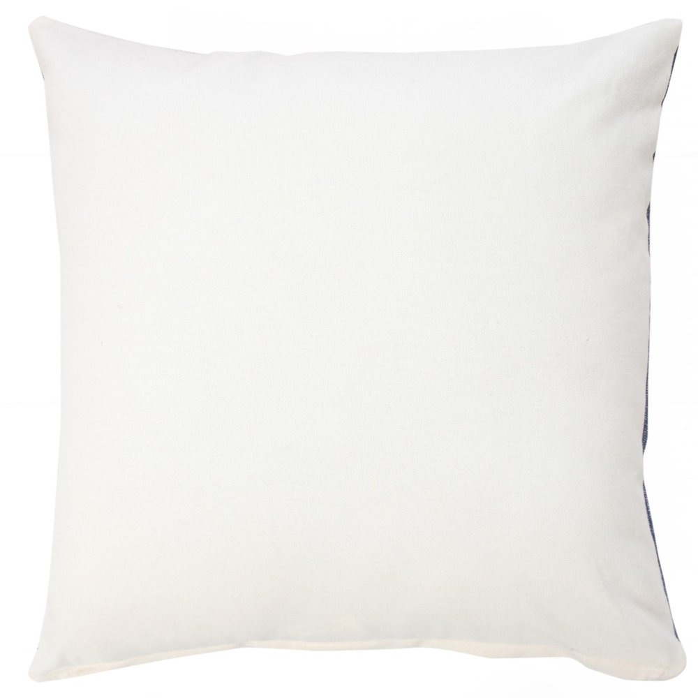 20" Blue And White Damask Cotton Throw Pillow Cover