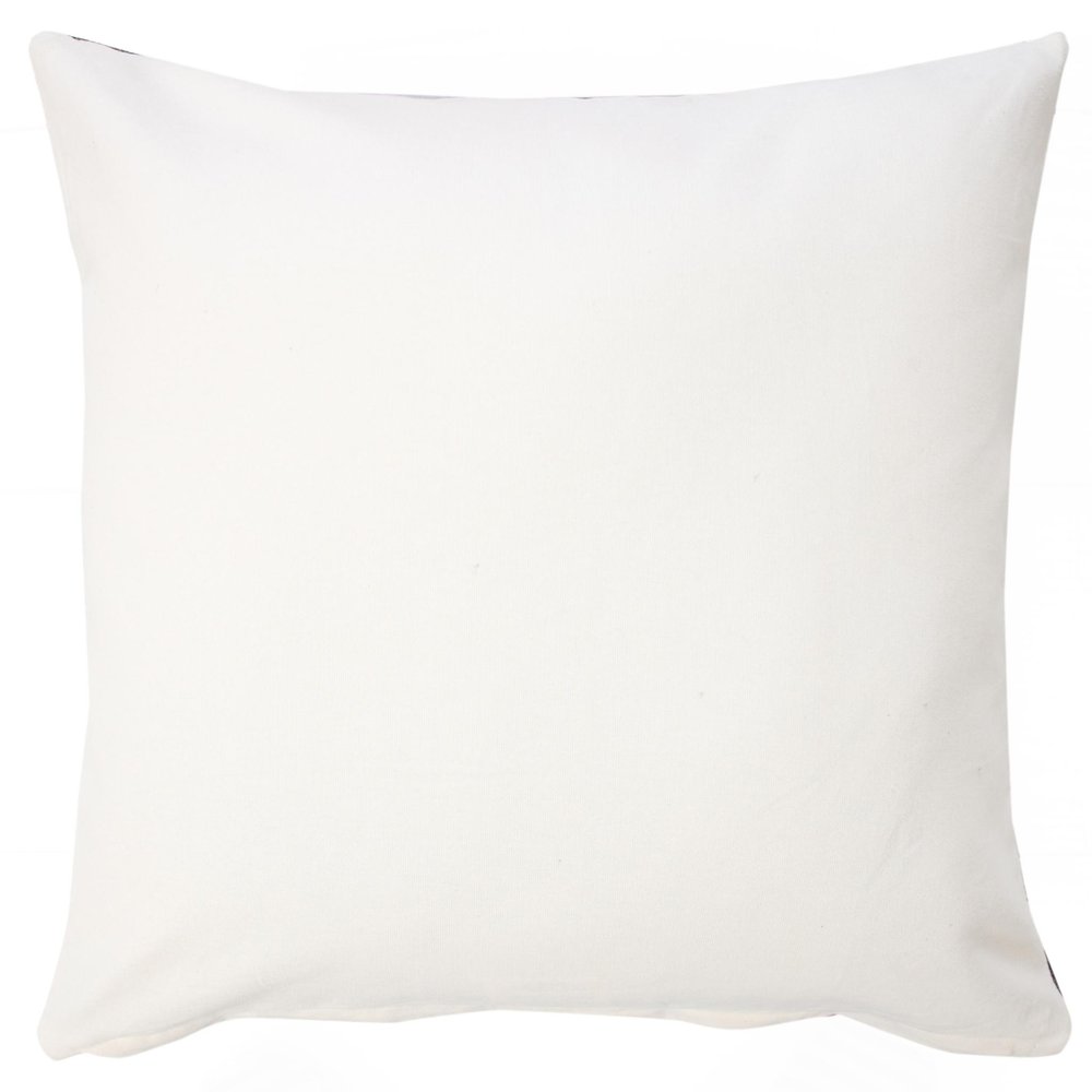 20" White And Black Floral Cotton Throw Pillow Cover