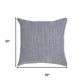 20" Blue And White Striped Cotton Throw Pillow Cover