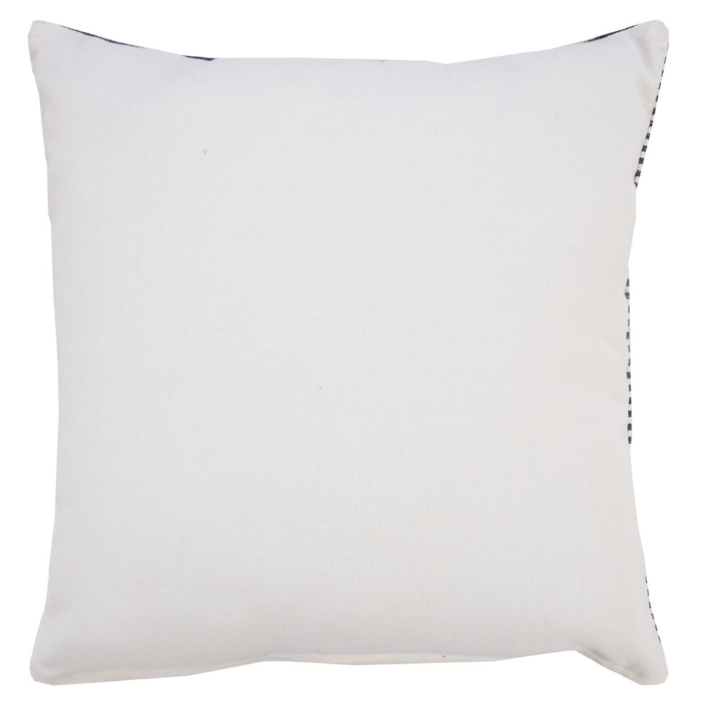 20" Blue And White Striped Cotton Throw Pillow Cover