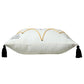 20" Off White Black And Cream Geometric Cotton Throw Pillow Cover
