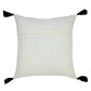 20" Off White Black And Cream Geometric Cotton Throw Pillow Cover