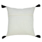 20" White And Black Geometric Cotton Throw Pillow Cover