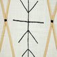 20" Off White Black And Cream Geometric Cotton Throw Pillow Cover