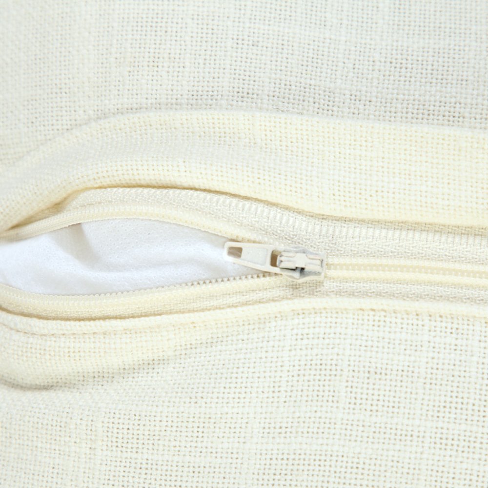 20" White And Black Geometric Cotton Throw Pillow Cover