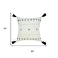 20" Off White And Black Geometric Cotton Throw Pillow Cover