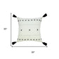 20" White And Black Geometric Cotton Throw Pillow Cover