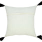 20" Off White And Black Geometric Cotton Throw Pillow Cover