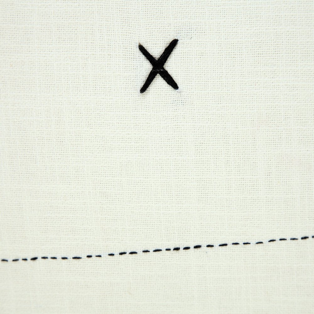 20" Off White And Black Geometric Cotton Throw Pillow Cover