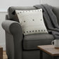 20" Off White And Black Geometric Cotton Throw Pillow Cover
