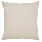 20" Yellow And White Striped Cotton Throw Pillow Cover