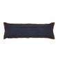 14" X 36" Blue And White Lumbar Beach Striped Cotton Blend Throw Pillow Cover