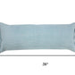 14" X 36" Blue Lumbar Cotton Throw Pillow Cover