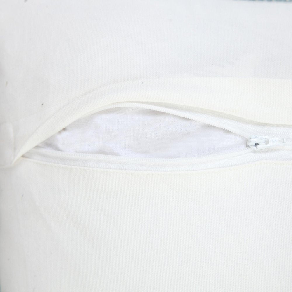 14" X 36" Blue Lumbar Cotton Throw Pillow Cover
