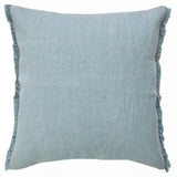 20" Blue Cotton Throw Pillow Cover