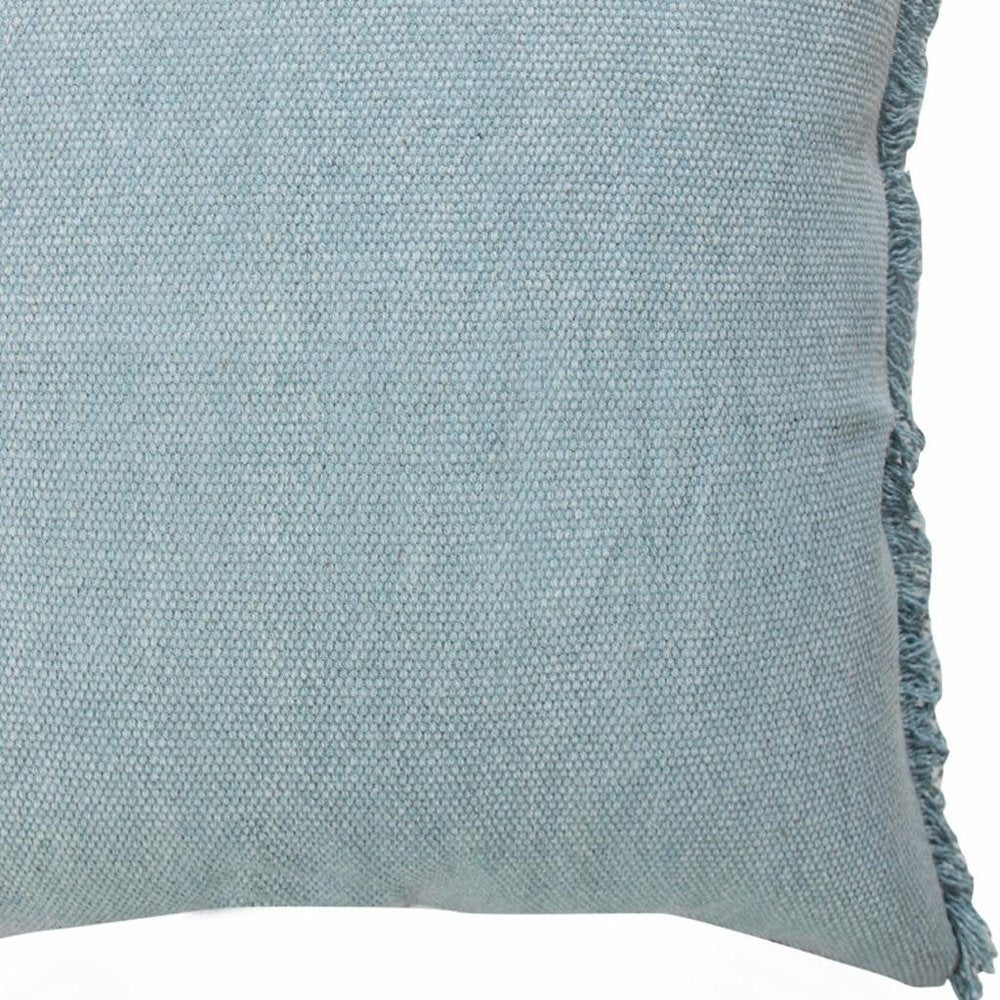 20" Blue Cotton Throw Pillow Cover